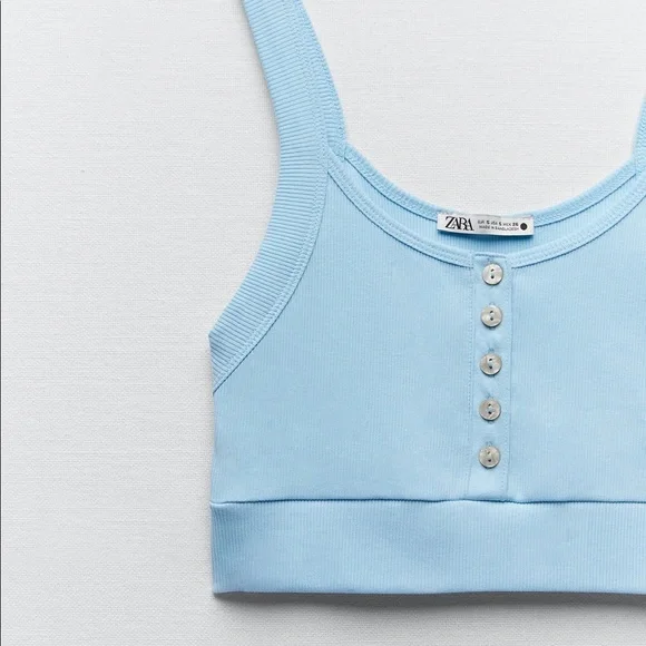 New Blue Crop Top L - Picture 5 of 5